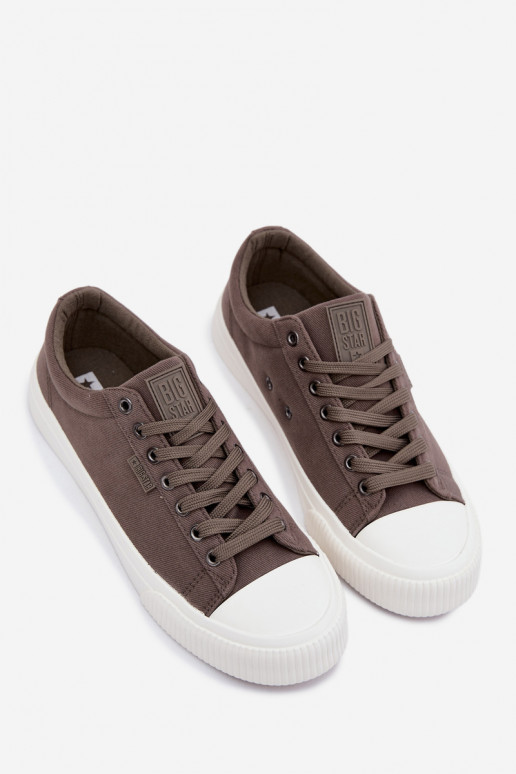 Herren niedrige Freizeitschuhe graue Farbe