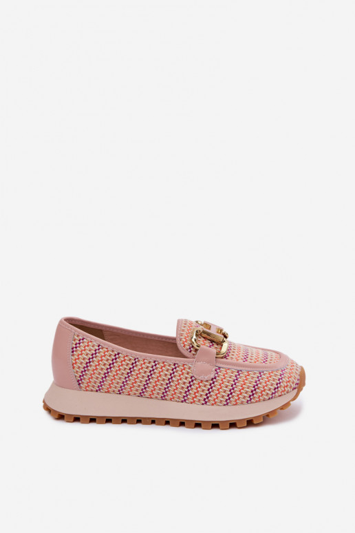 Rosa Slipper-Sneaker mit goldenen Details GOE TT2N4081
