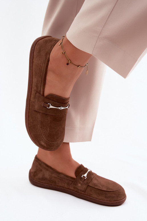 Mokassins Barefoot aus INildleder Zazoo 322 braune Farbe