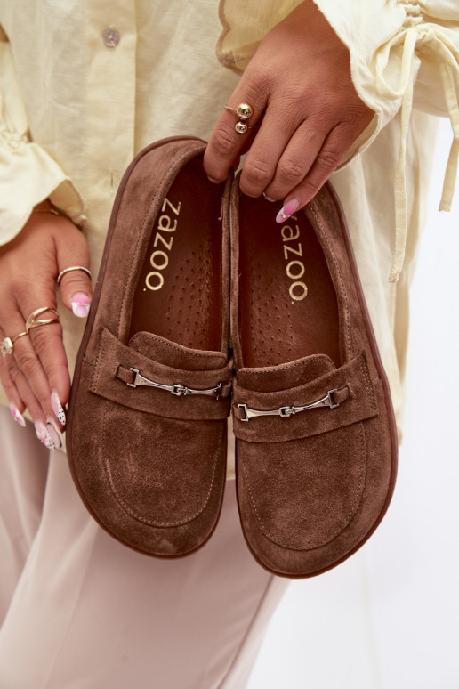 Mokassins Barefoot aus INildleder Zazoo 322 braune Farbe