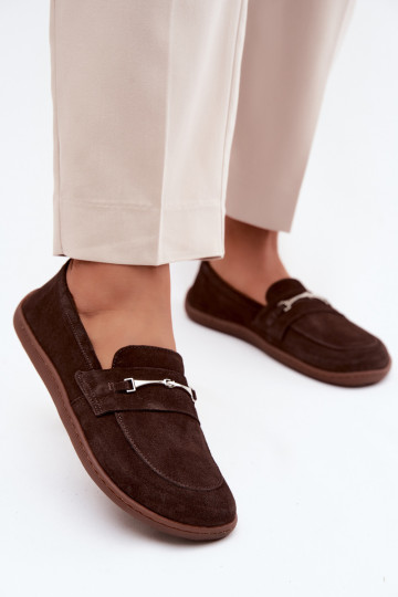 Ziegenveloursleder-Barefoot-Mokassins Zazoo 322, schokoladenfarbe