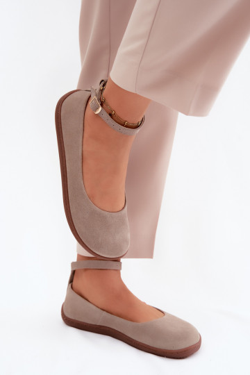 Ballerinas BarefootErmöglichtturalnego aus INildlederu Zazoo 020 Cappuccino-Farbe