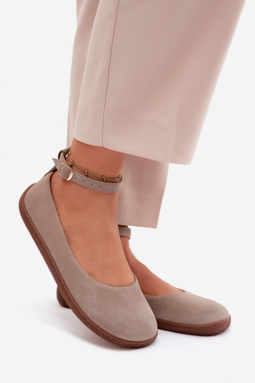 Ballerinas BarefootErmöglichtturalnego aus INildlederu Zazoo 020 Cappuccino-Farbe