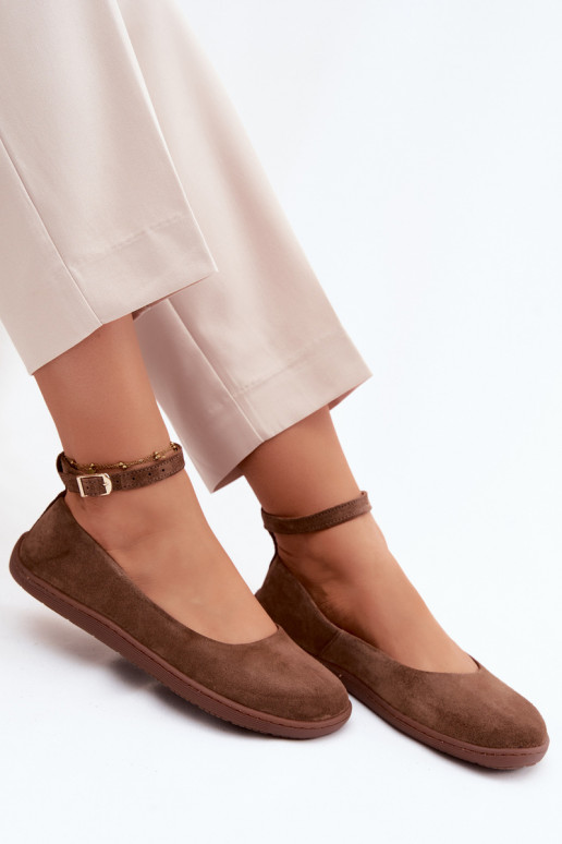 Ballerinas BarefootErmöglichtturalnego aus INildlederu Zazoo 020 braune Farbe