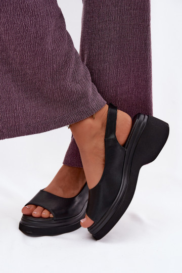 Haut Plateausandalen Vinceza 66936 schZuarze Farbe 2