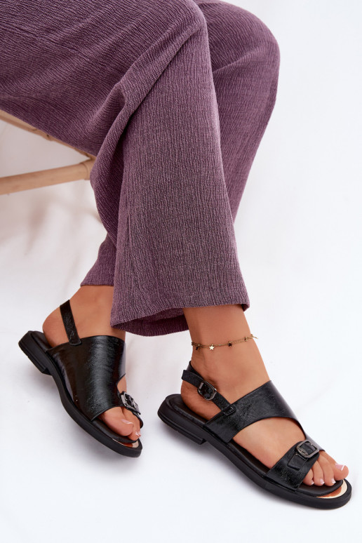 Damensandalen Feminin mit breiten Absätzen Vinceza 86434 schZuarze Farbe