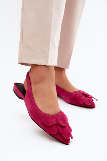 Rosa Leder-Platformsandalen mit breitem Absatz und Blume Vinceza 66951 2