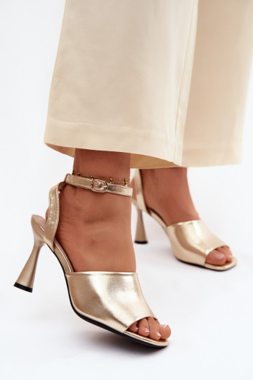 Damensandalen mit Absätzen Vinceza 62297 goldene Farbe 2