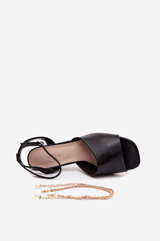 Damensandalen mit Absätzen Vinceza 62297 schZuarze Farbe