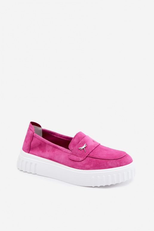 Haut aus INildleder Schuhe Feminin mit einer Plattform Ein überzeugendes Stilvollll Vinceza 93218 pinke Farbe
