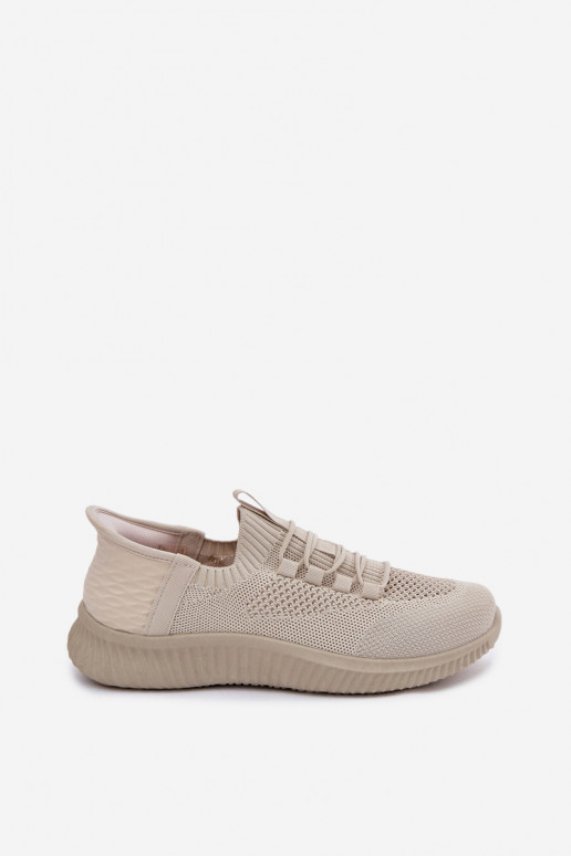 Sandfarbene Slipper-Sneaker Olive