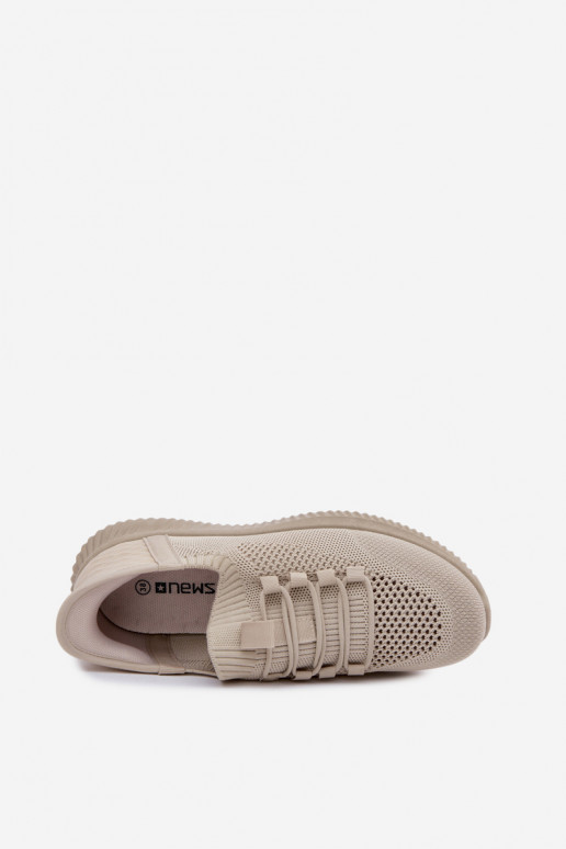 Sandfarbene Slipper-Sneaker Olive