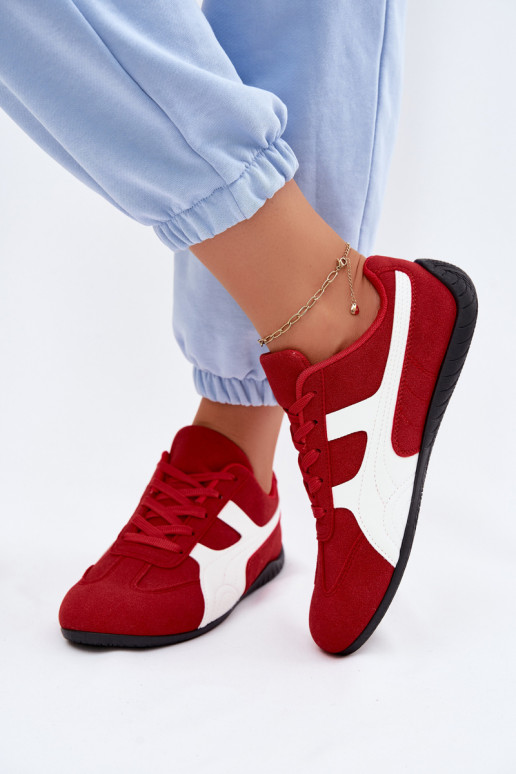 Sneakers Stilvollllschuhe Feminin rote Farbe Es mussple