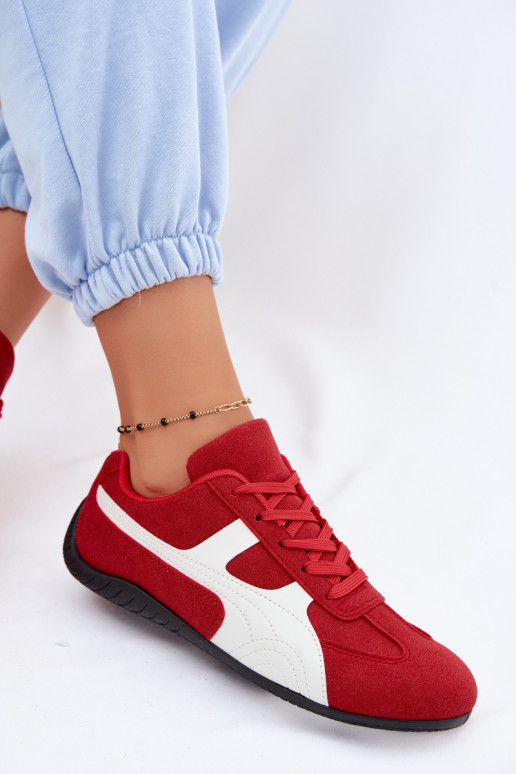 Sneakers Stilvollllschuhe Feminin rote Farbe Es mussple