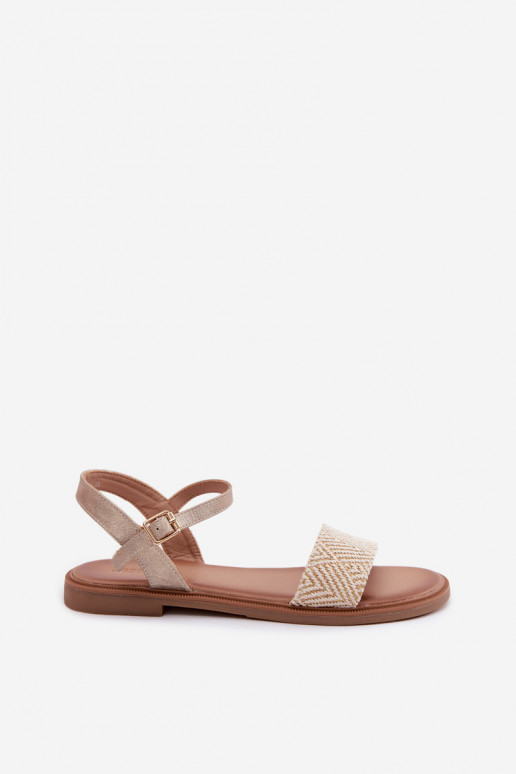 Goldene Damen-Platformsandalen Lumina