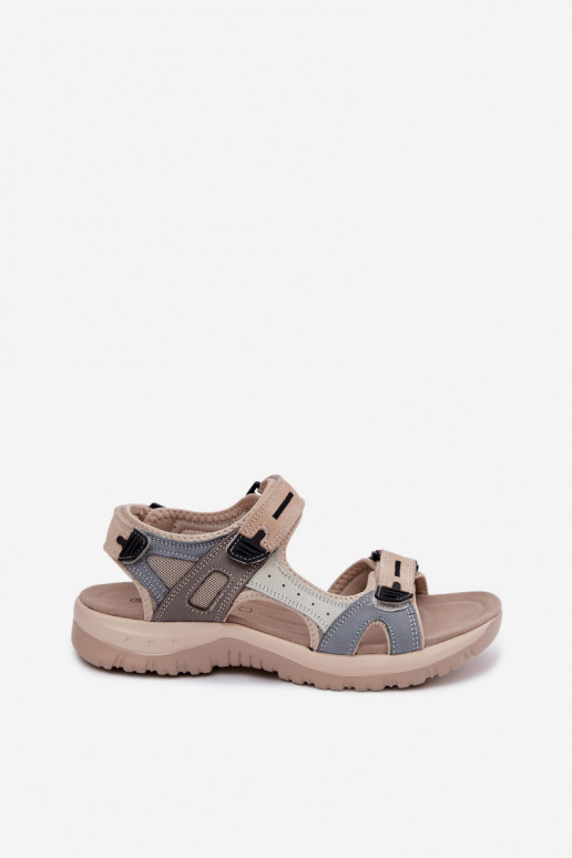 Damensandalen Feminin IN SportoZuym Stylu McKeylor 95414 Beige-blaue Farbe