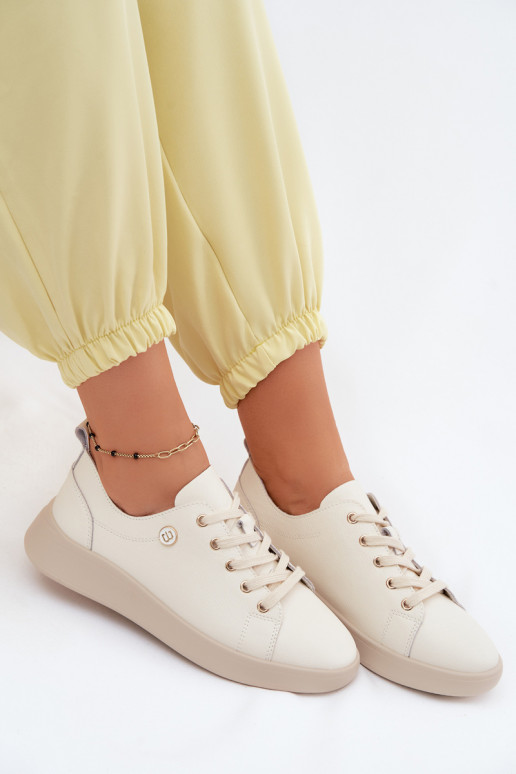 Haut Schuhe Feminin Vinceza 41508 elfenbeinfarbe