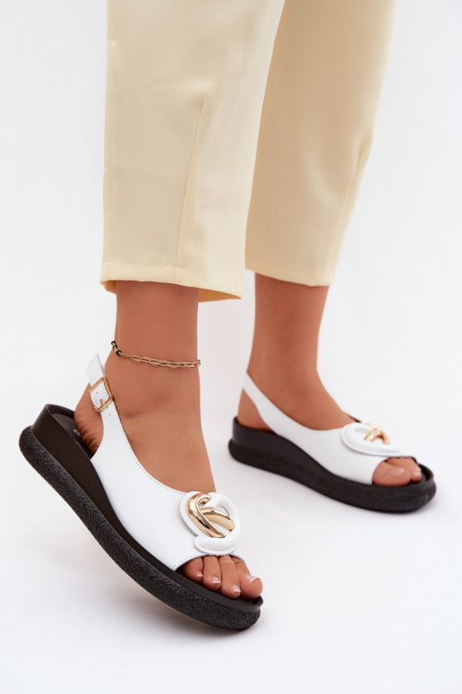 Haut Plateausandalen mit Ornamenten S.Barski KV61-6047 Zueiße Farbe