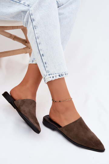 Wildleder-Mules D&A JC61-1004 khaki