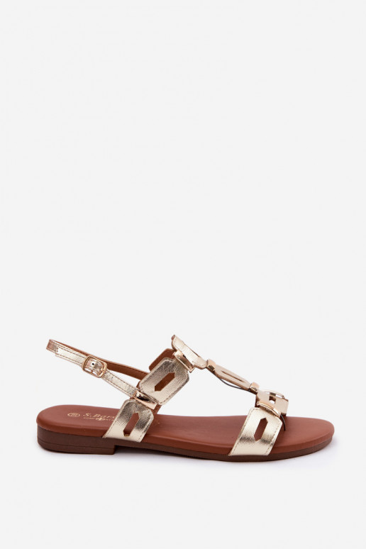 Flache Sandalen S.Barski PL61-0903 gold