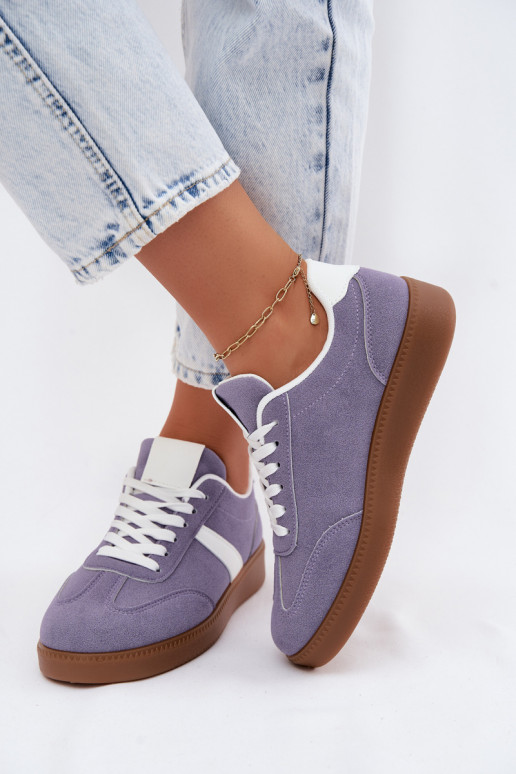 Sneakers Stilvollllschuhe FemininImitacji aus INildlederu Violette Farbe Calira