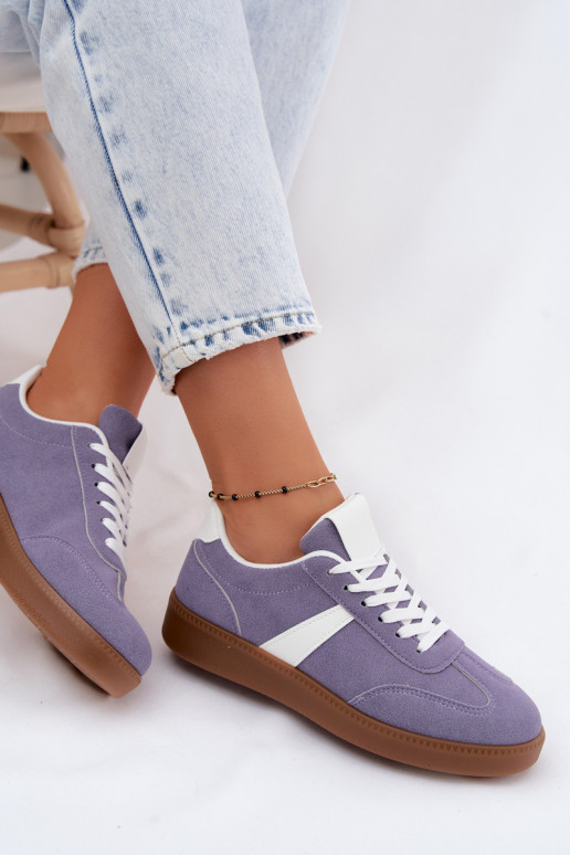 Sneakers Stilvollllschuhe FemininImitacji aus INildlederu Violette Farbe Calira
