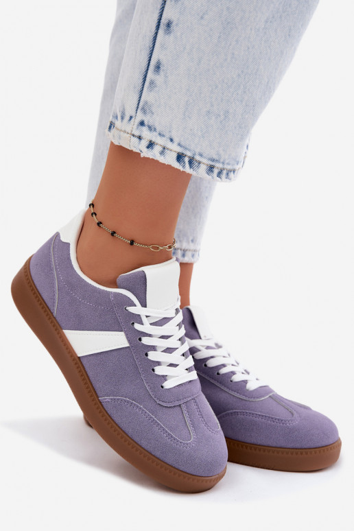 Sneakers Stilvollllschuhe FemininImitacji aus INildlederu Violette Farbe Calira