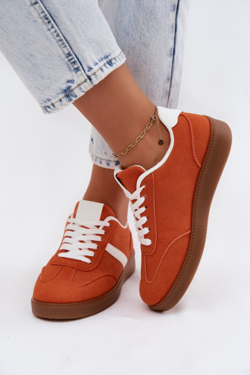Sneaker mit Kunstveloursleder-Imitation in Orange Calira 2
