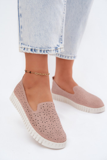 Rosa durchbrochene Slipper Salty