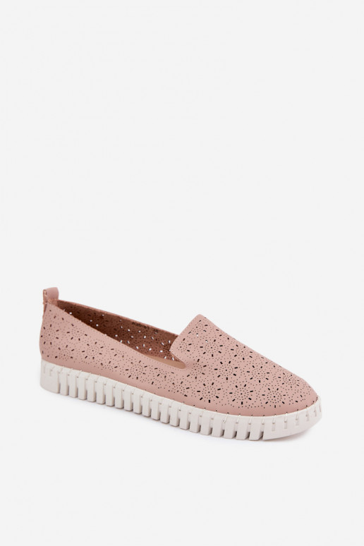 Rosa durchbrochene Slipper Salty