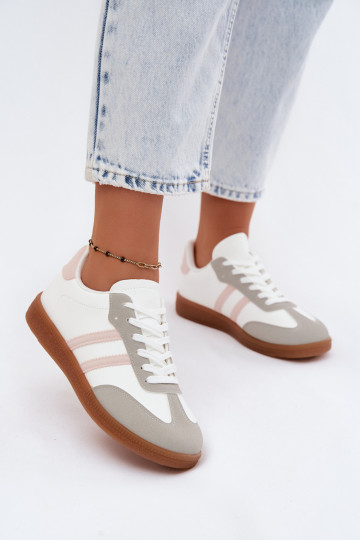 Sneakers Stilvollllschuhe Feminin INeiß-pinke Farbe Seabell 2