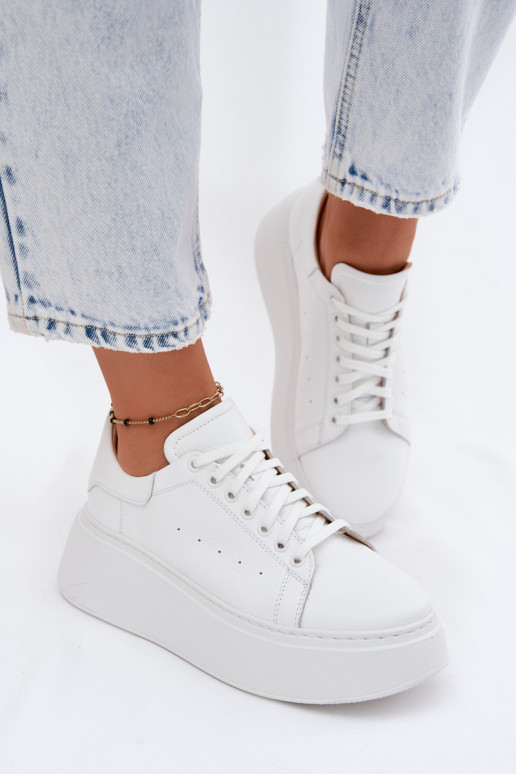 Weiße Plattform-Sneakers Zazoo N408S2