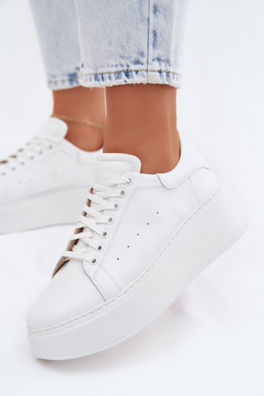 Weiße Plattform-Sneakers Zazoo N408S2