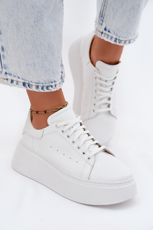 Weiße Plattform-Sneakers Zazoo N408S2