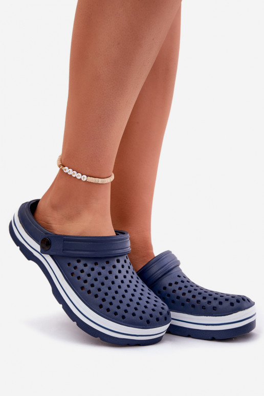 Leichte Damen dunkelblaue Slipper Ardanica