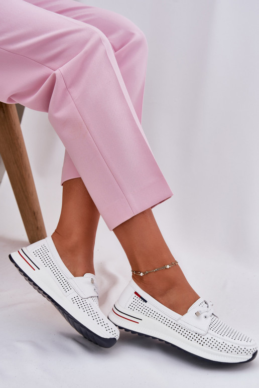 Damen weiße Plateauschuhe Violeth