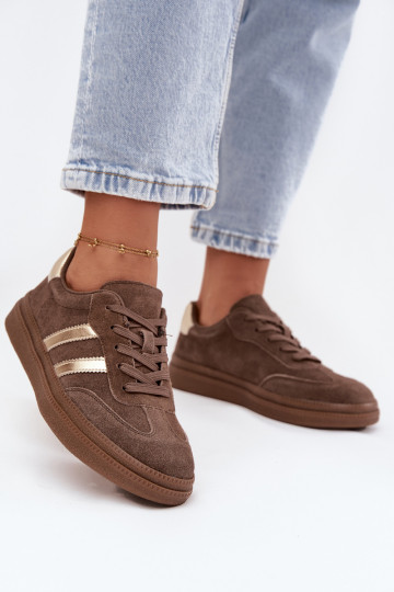 Herren braune Wildledersneaker auf Plattform Sylviona 2