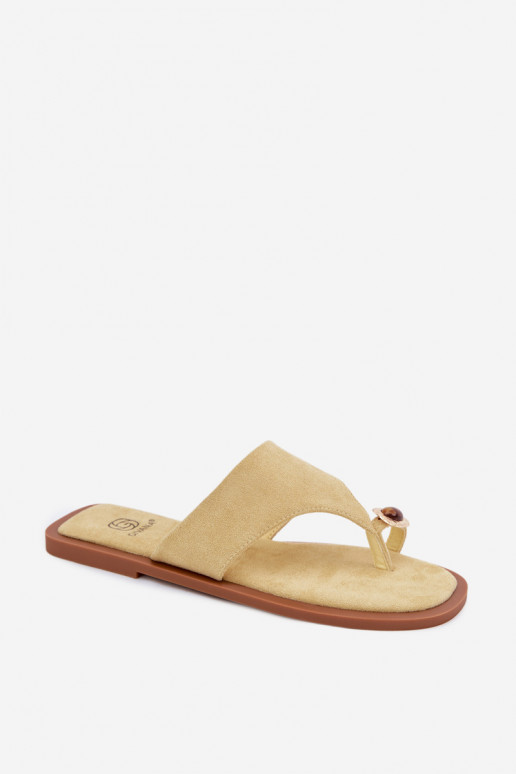 gleichschenklig Hausschuhe Hausschuhe Feminin Mit Dekorationen Detalem gelbe Farbe Fedira