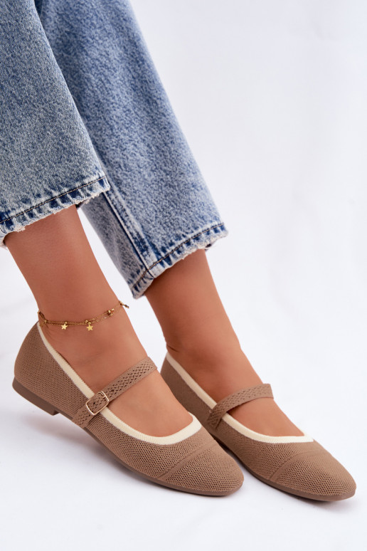 gleichschenklig BallerinasNetzgo Es mussterialu braune Farbe Zelisa