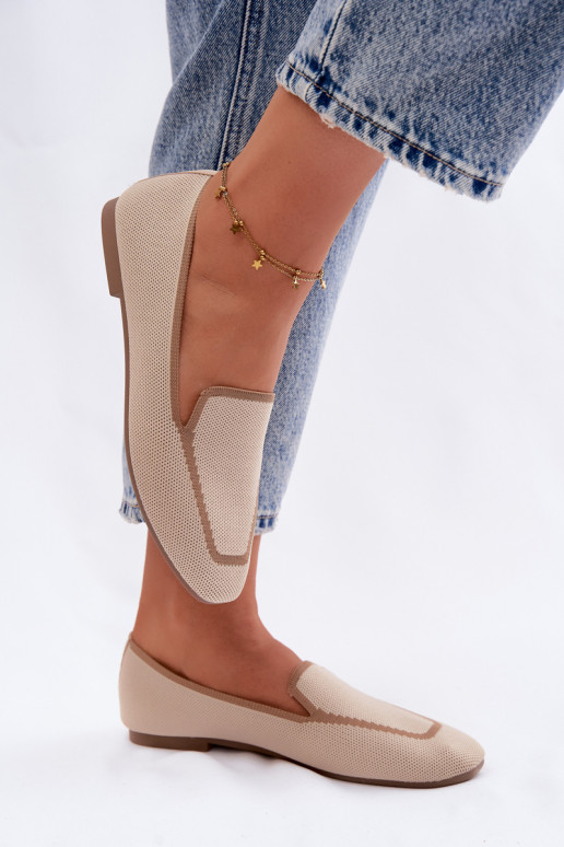 Textilmokassins gleichschenklig Beige Selisa