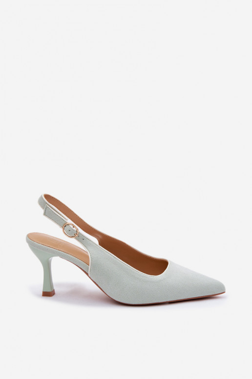 Damen Sandalen mit dünnen Absätzen in Mintfarbe Relmira