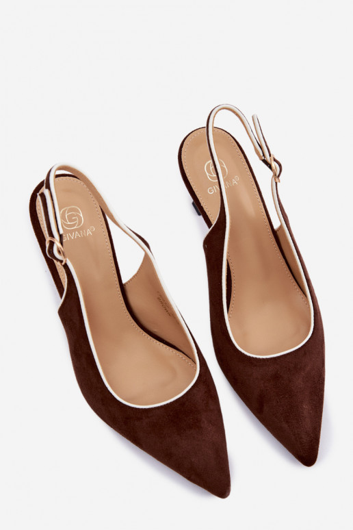Damensandalen mit dünnen AbsätzenLamóZuką CzekoladoZue Relmira