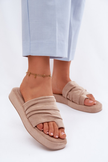 Damenhausschuhe Mit Rüschen Beige Gelmira 2