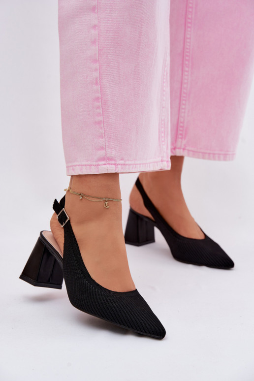  Sandalen mit Absätzen schZuarze Farbe Elissea