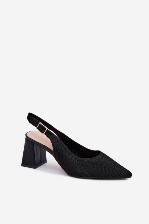 Schwarze Sandalen mit Absätzen Elissea