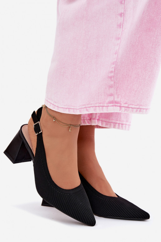 Schwarze Sandalen mit Absätzen Elissea