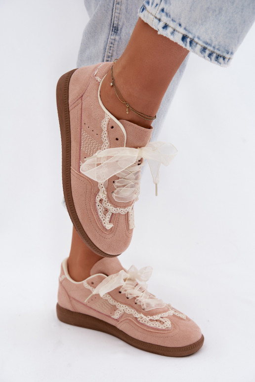 Rosa Damen-Sneaker mit Schnürsenkeln Ilrene