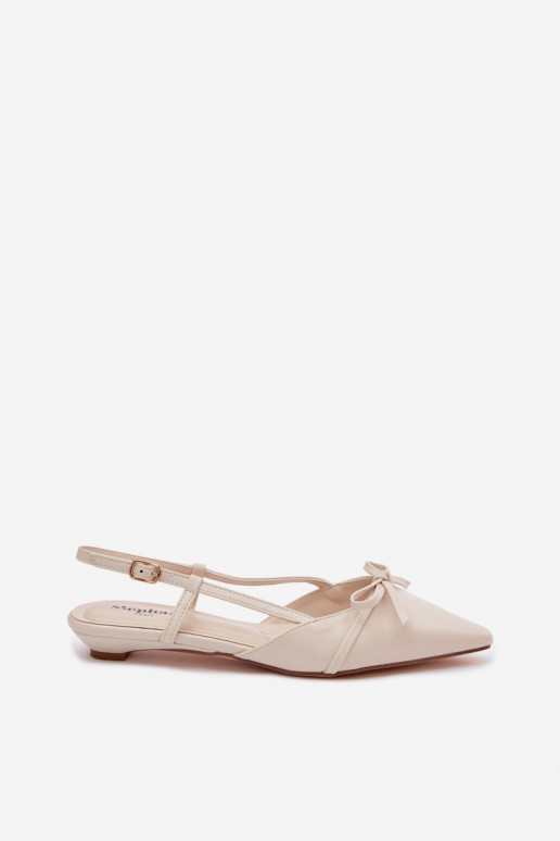 DamensandalenImitacji Skóry Auf niedrigem Absatz elfenbeinfarbe Jelmera