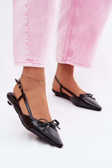 DamensandalenImitacji Skóry Auf niedrigem Absatz schZuarze Farbe Jelmera