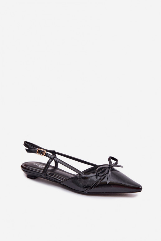 DamensandalenImitacji Skóry Auf niedrigem Absatz schZuarze Farbe Jelmera